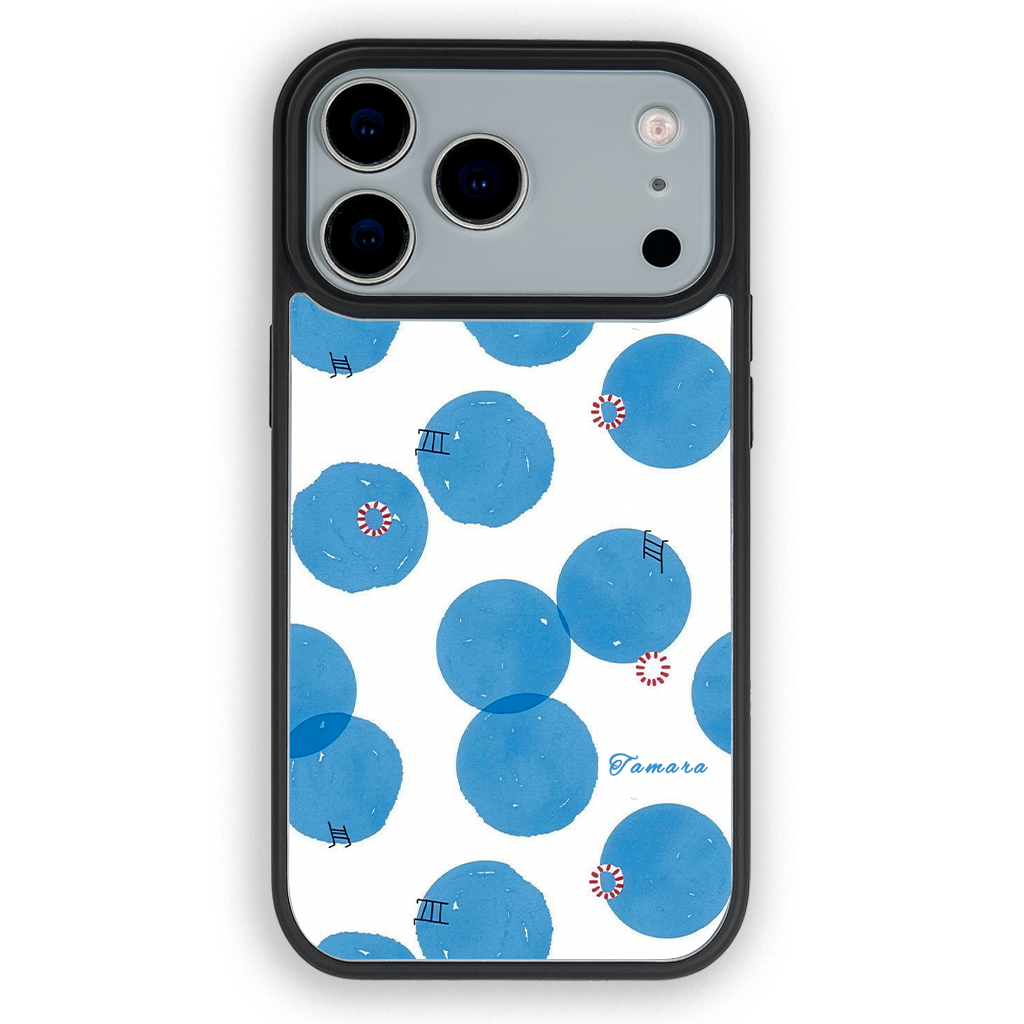 'Blue On White Cute Dots'