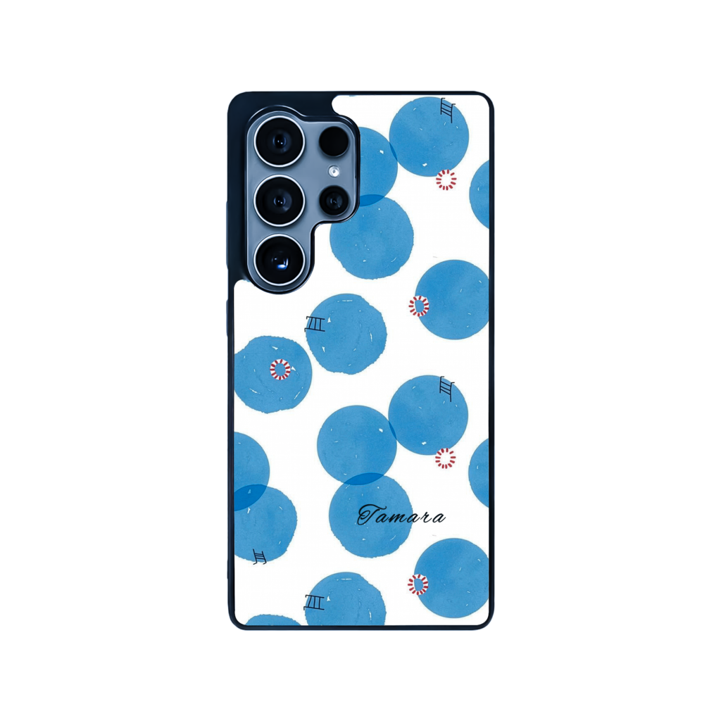 Samsung-Blue On White Cute Dots